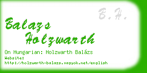 balazs holzwarth business card